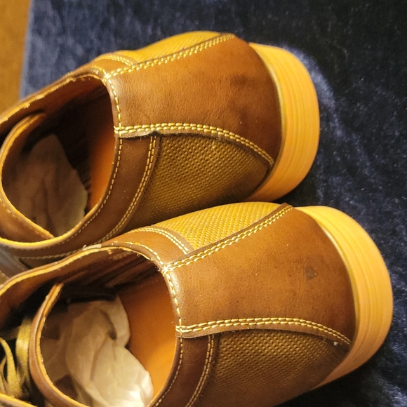 Ferro Aldo Mens Round-toe Contrast Stitching Lace-up Dress Oxfords - Picture 3 of 6